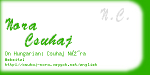 nora csuhaj business card